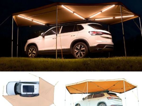 270 Degree Awning with Bulit-in LED Lights, 12.4 ㎡ - Main image