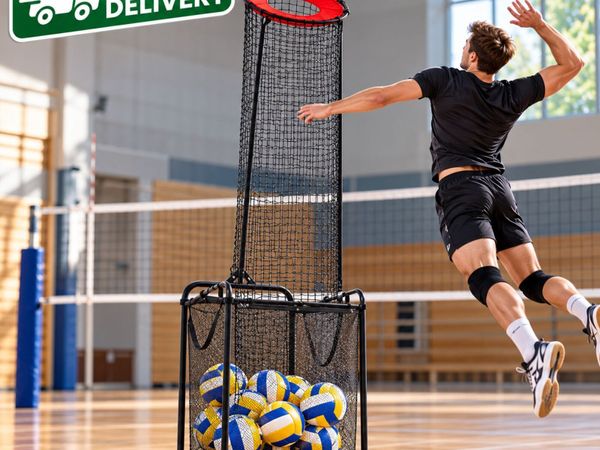 Adjustable Volleyball Training Net with Ball Colle - Main image