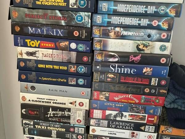 Entire VHS collection (200+ classic titles) plus working VHS player - Main image