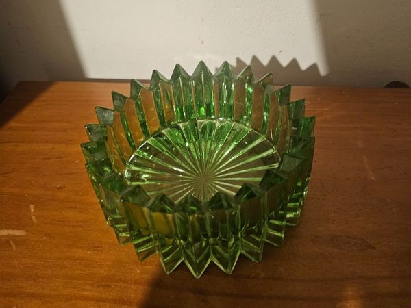 Vintage Retro Green Ashtray - Main image
