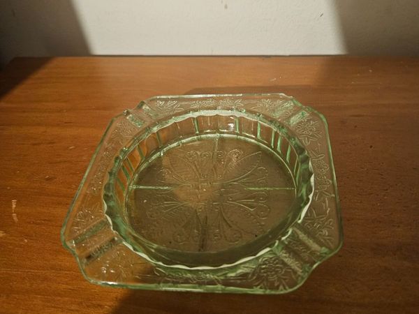 Vintage Retro Green Ashtray - Main image