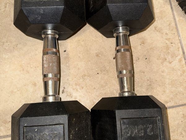 2 x 12.5kg hex dumbbells - Main image