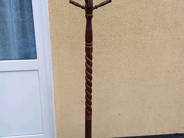 Vintage Barley Twist Mahogany Coat Hanger - Main image