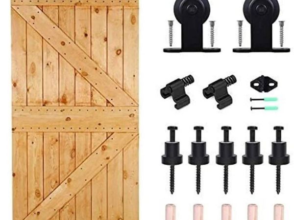 5.5FT Barn Door Hardware Kit with Sliding Rail - Main image
