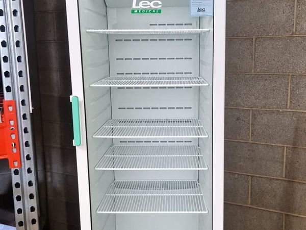 LEC Medical 400L Glass Door Free Standing Fridge - Main image