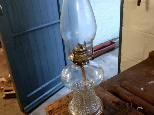 Vintage glass oil lamp - Main image