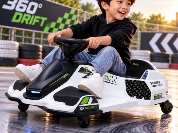 Drift Rider 360 24V Electric Go Kart White - Main image