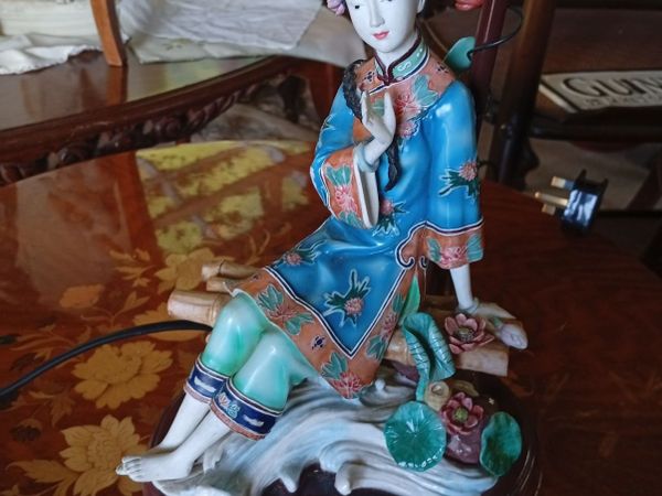 Vintage Chinese porcelain lamp - Main image