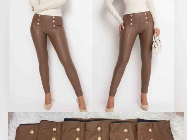 High Waist PU Leggings skinny - Main image