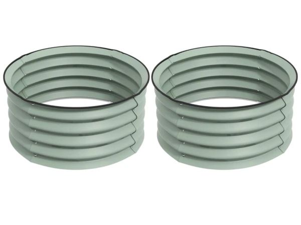 Set of 2 Raised Garden Bed, Metal Planter Box with - Main image