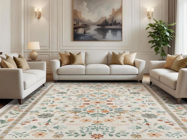 Rugs Living Room Vintage Floral Rug - Main image