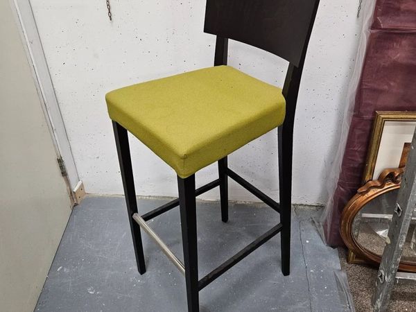 Bar Stool – Wenge Finish & Lime Green Seat - Main image