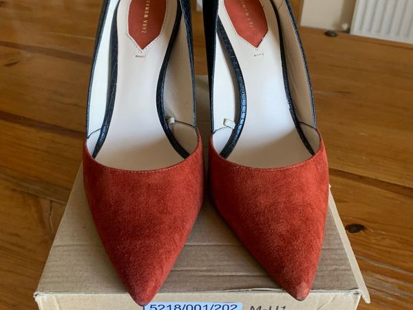 Zara Leather Suede Stiletto Shoes - Main image