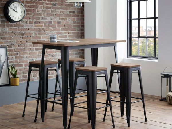 Bar Table for 2-4 Solid Elm H105 - Main image