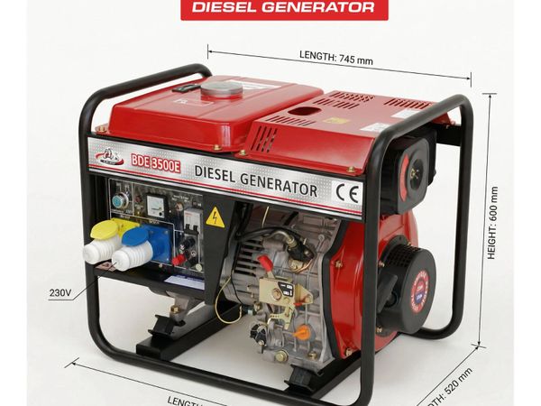 Diesel Generator with Electric & Pull Start – 3KW - Main image