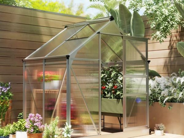 Polycarbonate Greenhouse with Swing Door and Adjus - Main image