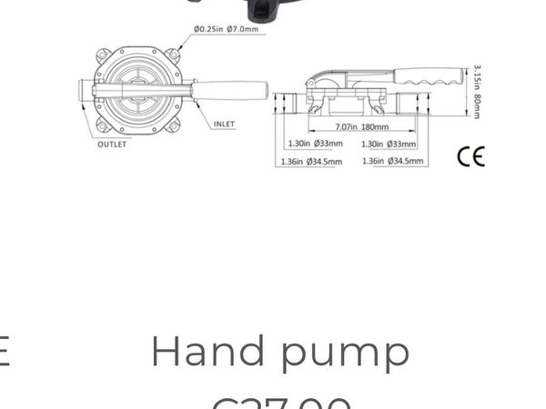 €27.00 Hand bilge pump - Main image