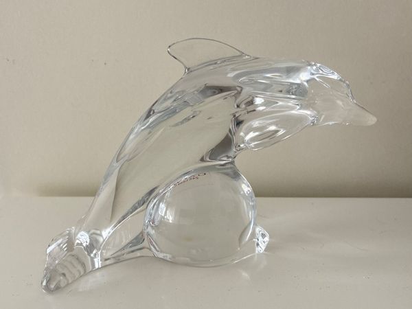 Vintage Galway Crystal Dolphin Figurine | 24% Lead - Main image