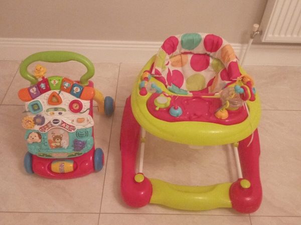 Vtech push along walker and baby walker - Main image