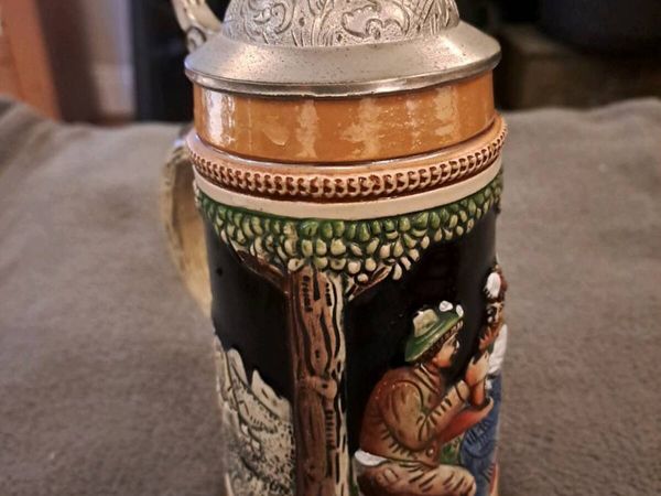 Vintage German Lidded Beer Stein – D.B.G.M. - Main image