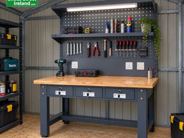 Heavy Duty Steel Workbench with Drawers - Main image