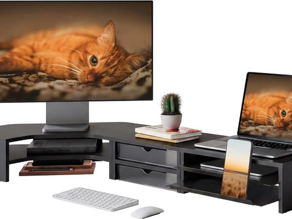 Monitor Stand 3 in 1 Modular L-Shaped Corner - Main image