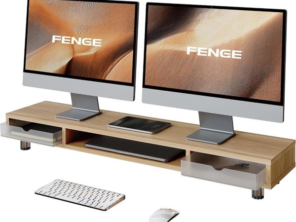 Monitor Stand with 2 PC Drawers High Adjustable - Main image