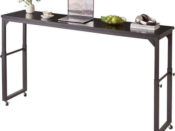 Overbed Table with Wheels Mobile Bed Desk - Main image