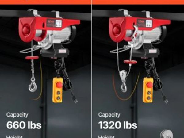 Electric Hoist Crane Winch 598.7 kg 9997.4 cm Wire - Main image
