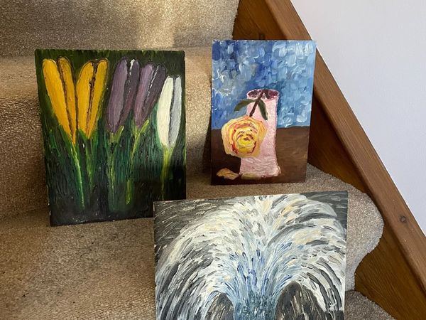 Trio of acrylic on board Paintings EX ST. SENAN'S - Main image