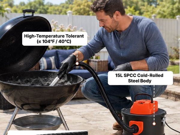 15L 1200W Ash Vacuum Cleaner - Main image
