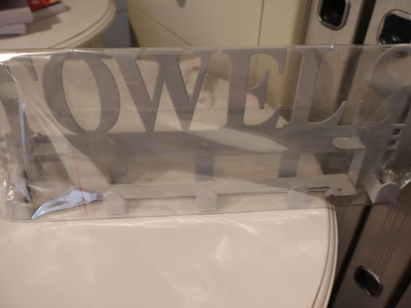 Towel Hooks - Hang over door or screw fix - Main image