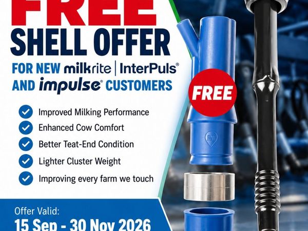 Milkrite Triangular Liner Offer - FREE Shells - Main image