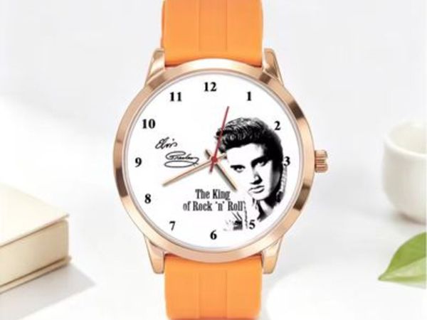 Elvis Presley The King of Rock n Roll orange strap - Main image