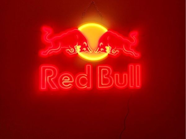 Large neon Red Bull light - Main image
