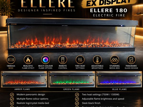 Ellere Media Wall 180 Built In Electric Fire - Main image