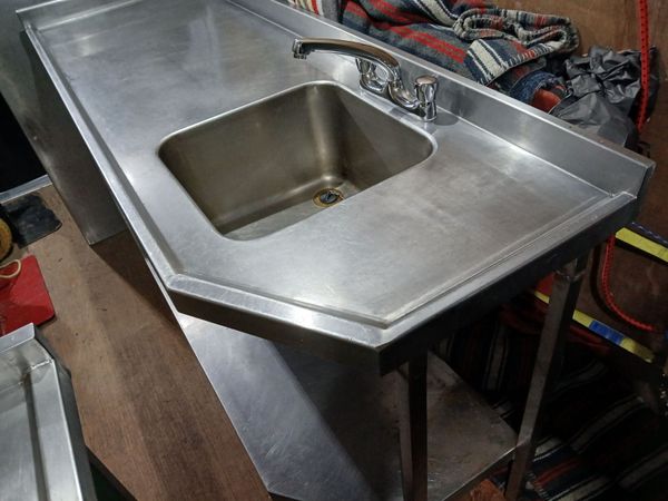 Staneless steel cabbinet sink unit complete - Main image