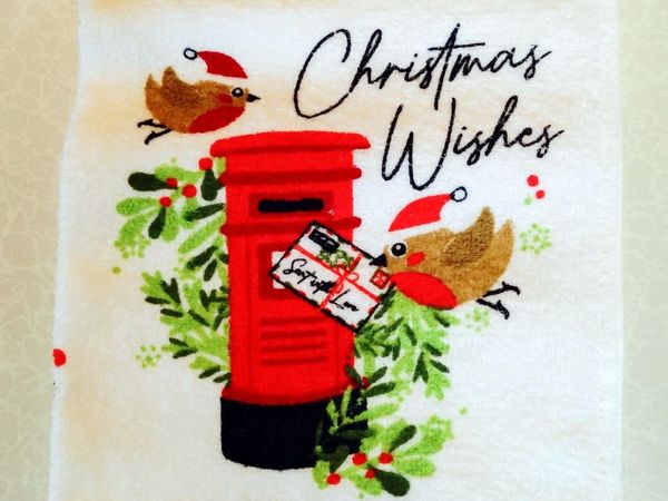 3 PACK FESTIVE TEA TOWELS (NEW). - Main image