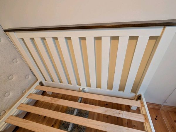 Wooden Double Bed Frame with Mattress - Main image