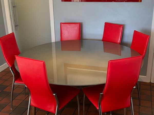 Toughened Glass Table Top & 6 Chairs - Main image