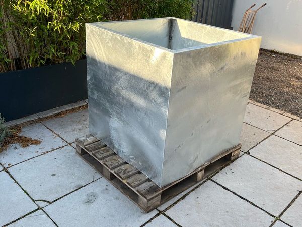 Custom Galvanised Steel Planter 1m Sq - Main image