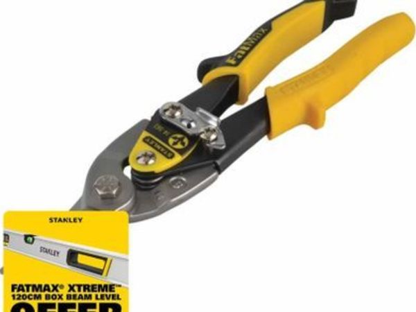 Stanley STA914563 Yellow Aviation Snips & Holster - Main image