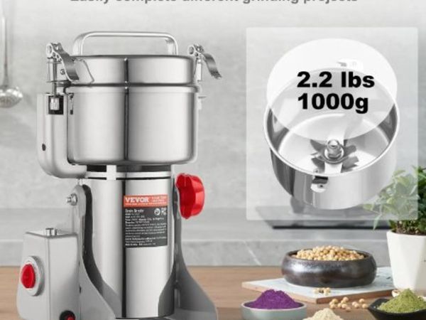 1000g Electric Grain Mill Grinder, High Speed 3000 - Main image