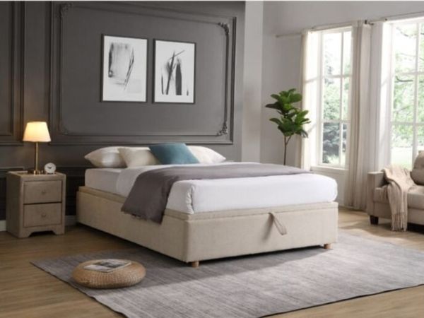 Rio Ottoman Base / Beige Fabric - Main image