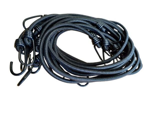 Shock Cord with 2 metal hooks 100cm- 10 Pack - Main image
