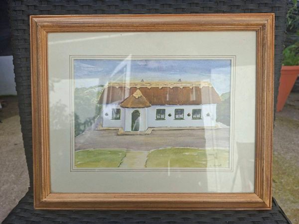 Lovely Irish Cottage Watercolour Painting - Main image