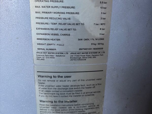 Joule twin source hot water cylinder - Main image