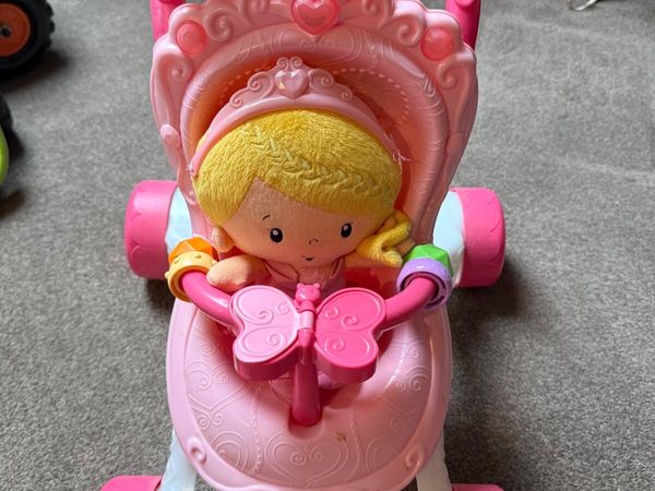 Fisher-Price Princess Musical Walker Stroller, Bab - Main image