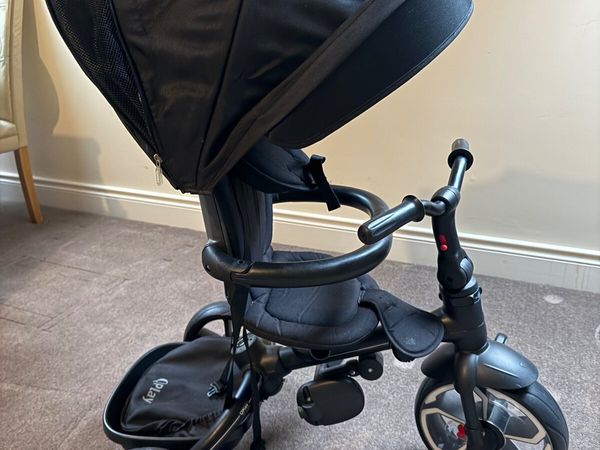 QPlay Rito 4-in-1 Folding Trike, Black, Parent Pus - Main image