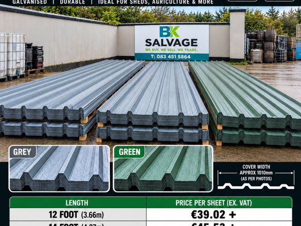 NEW BOX PROFILE ROOF SHEETING – JUNIPER GREEN - Main image